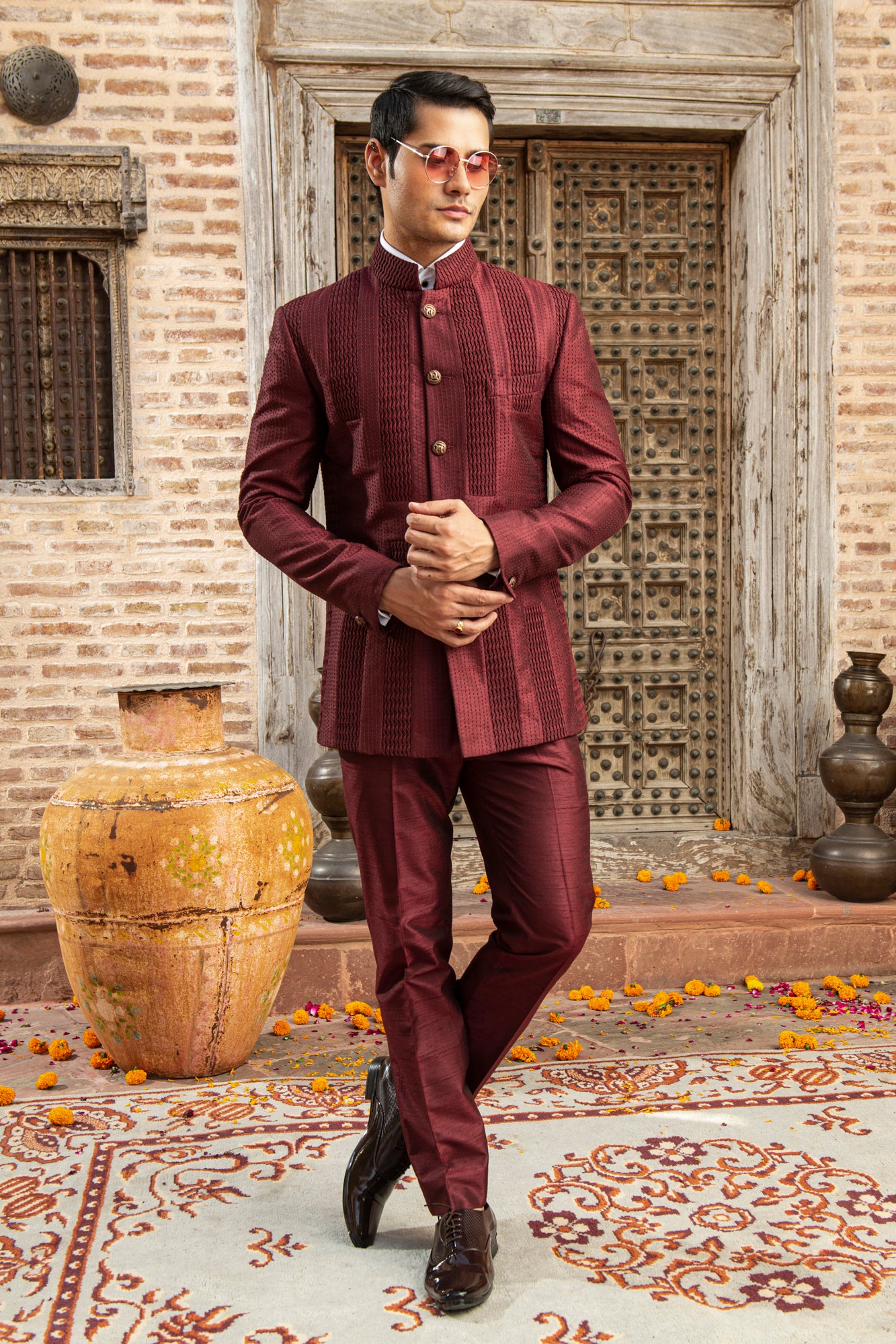 CINNAMON BANDHGALA SUIT