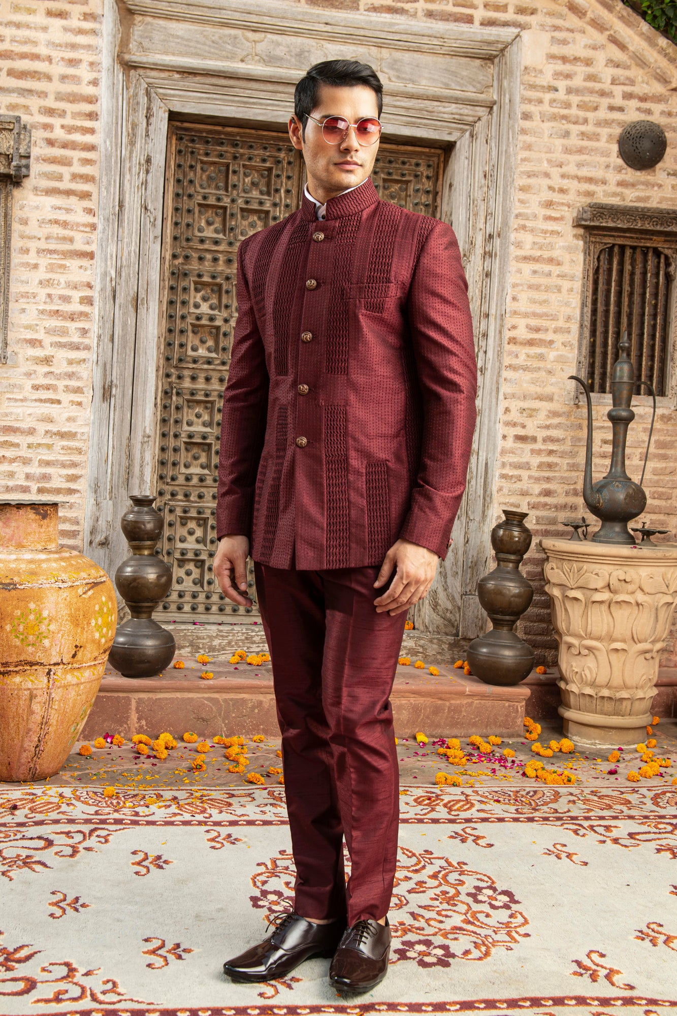 CINNAMON BANDHGALA SUIT