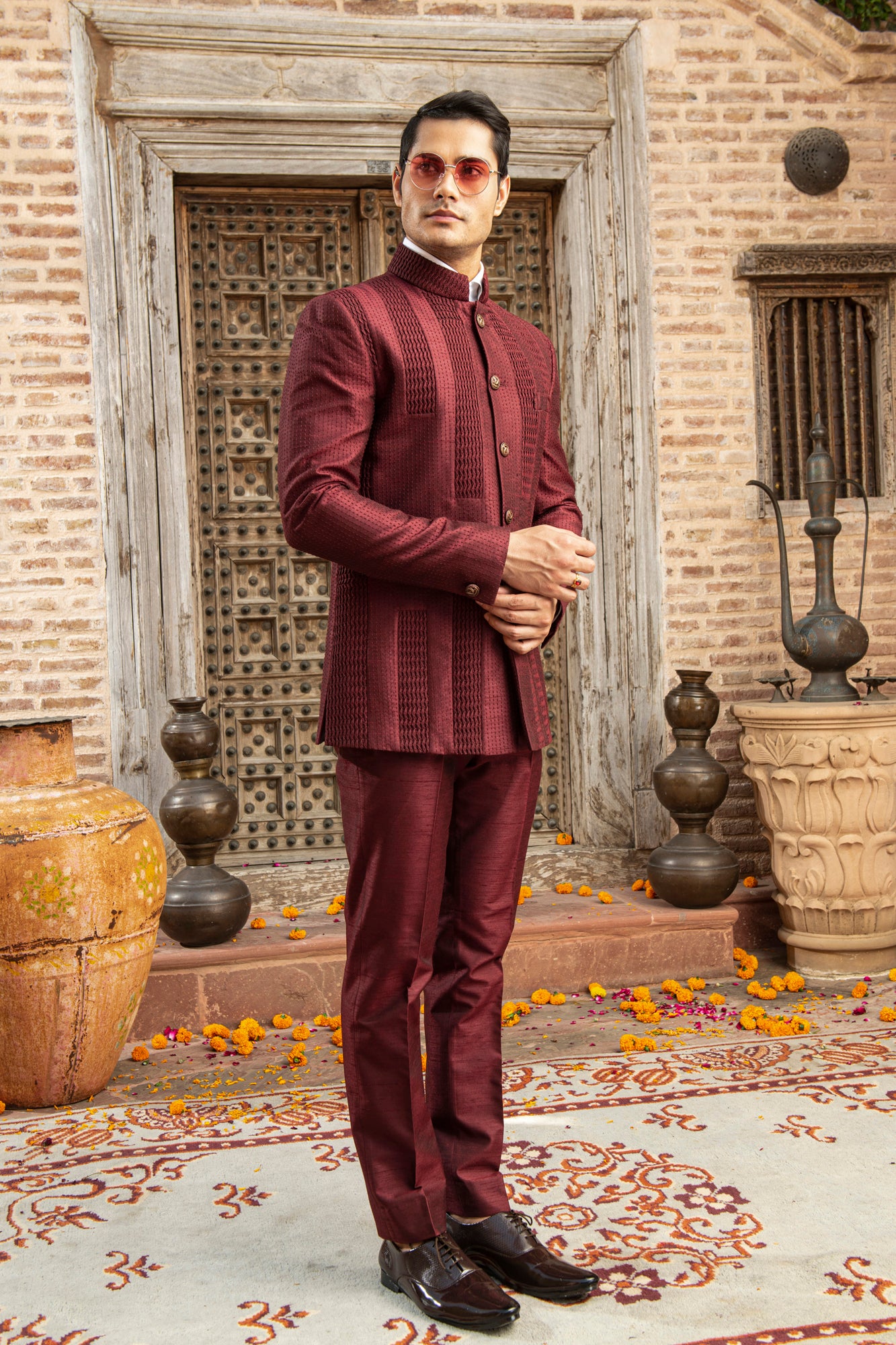 CINNAMON BANDHGALA SUIT
