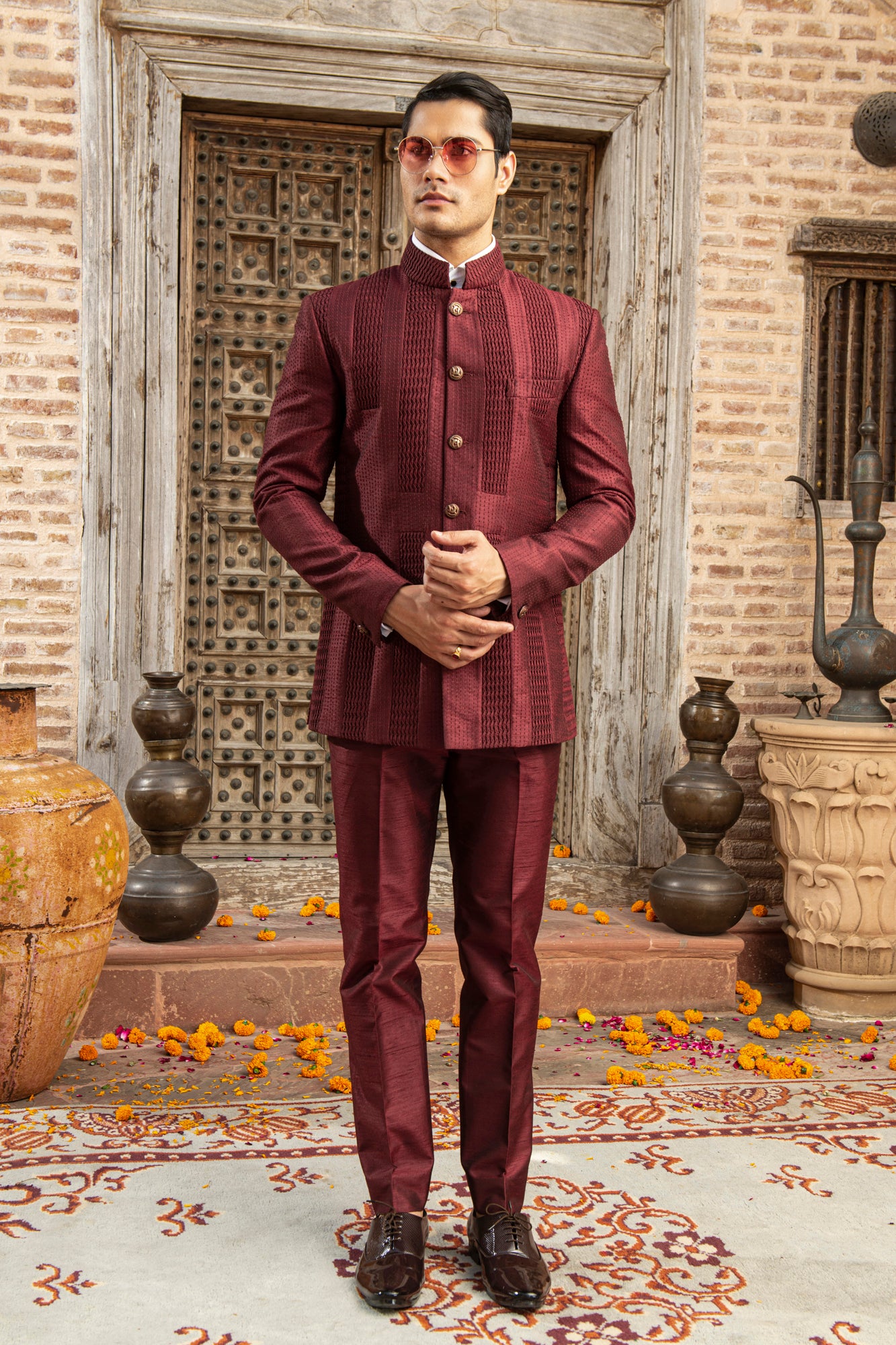 CINNAMON BANDHGALA SUIT
