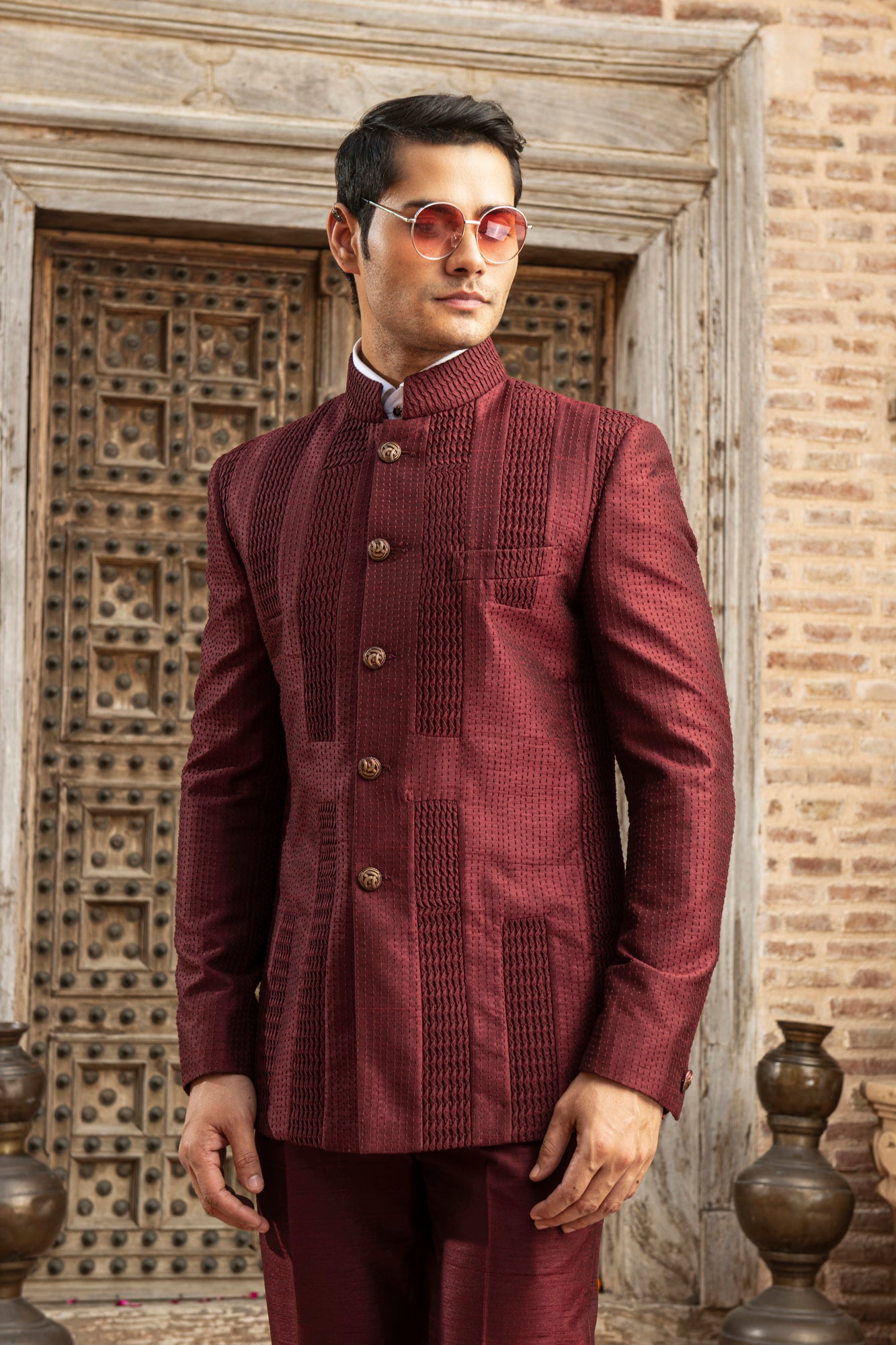 CINNAMON BANDHGALA SUIT