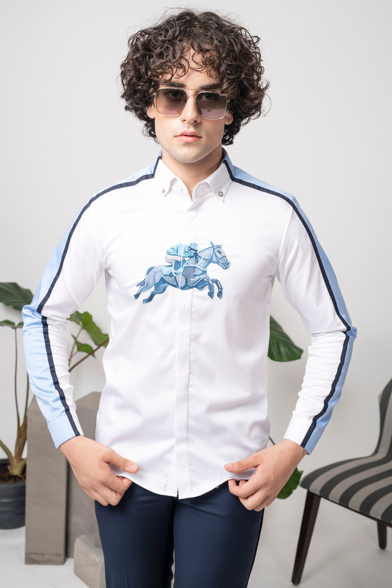 BLUE DERBY SHIRT